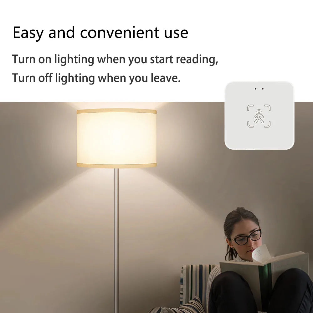 Tuya Zigbee/WiFi Smart Human Presence Sensor 24Ghz MmWave Radar Detection Luminance/Distance Support Home Assistant