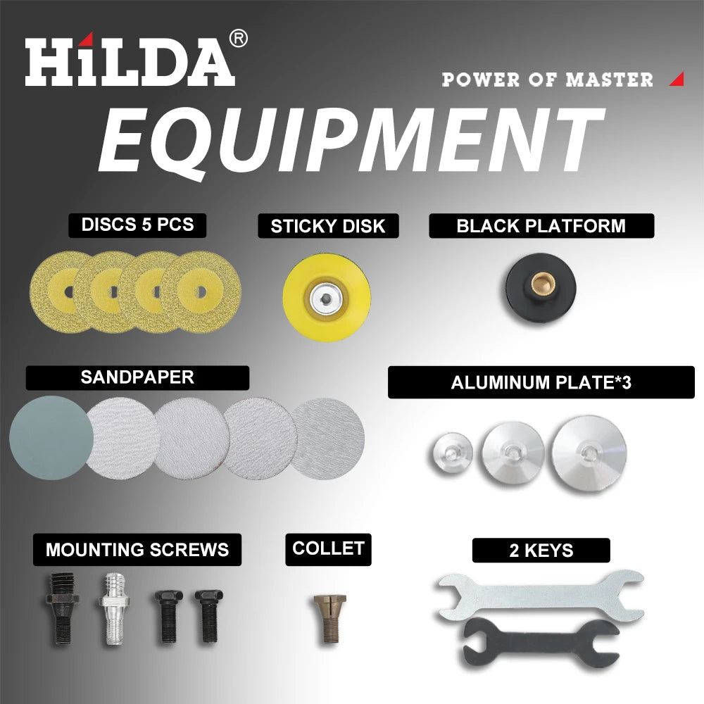 HILDA Ceramic Tile Beauty Sewing Tool 380W Electric Straight Grinder 6 Variable Speeds Cleaning Machine Grinder Sander Polisher