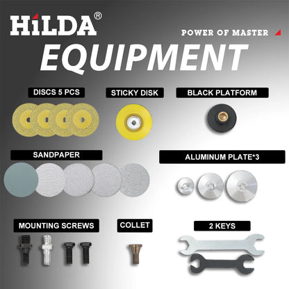HILDA Ceramic Tile Beauty Sewing Tool 380W Electric Straight Grinder 6 Variable Speeds Cleaning Machine Grinder Sander Polisher