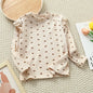 1pcs Autumn Winter Children's T-Shirts Baby Floral Print Tops Kids Round Neck Long Sleeve Base Shirt Girls Tshirts Clothes