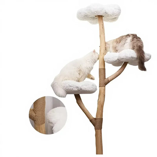 for Cloud Cat Climbing Frame Large Cat Tree Jumping Platform All-in-one Light-luxury Solid Wood Cat Shelf Nest