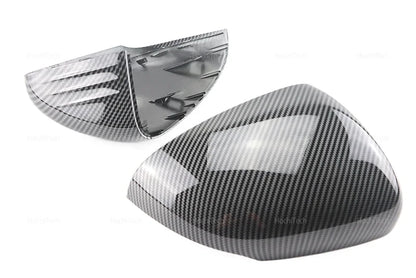 For Mercedes-Benz W177 V177 C118 X118 2018-2023 Black Carbon Fiber Car Rear View Door Wing Side Mirror Cover Caps Shell Case
