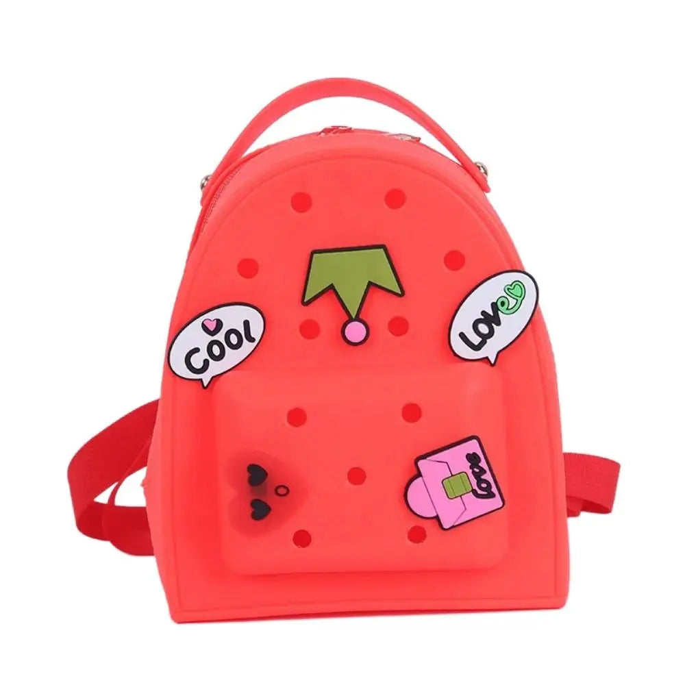 Stationery Adjustable Straps Silicone Backpack Zippered Waterproof Kids Schoolbags Soft Durable Kindergarten Knapsack Student