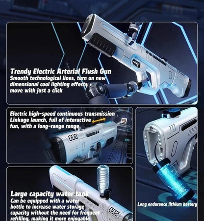 2025 NEW Pulse Electric Water Gun Toy With Fire Spray,Fully Automatic Summer Adult Beach Pool Battle Shooting Water Spray Toy