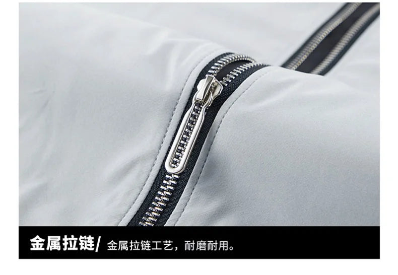 Men's Autumn Fashion Baseball Jackets Long Sleeve Stand Collar Loose Outwears Coats Sport Casual Slim Fit Business Jacket Male