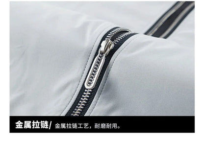 Men's Autumn Fashion Baseball Jackets Long Sleeve Stand Collar Loose Outwears Coats Sport Casual Slim Fit Business Jacket Male