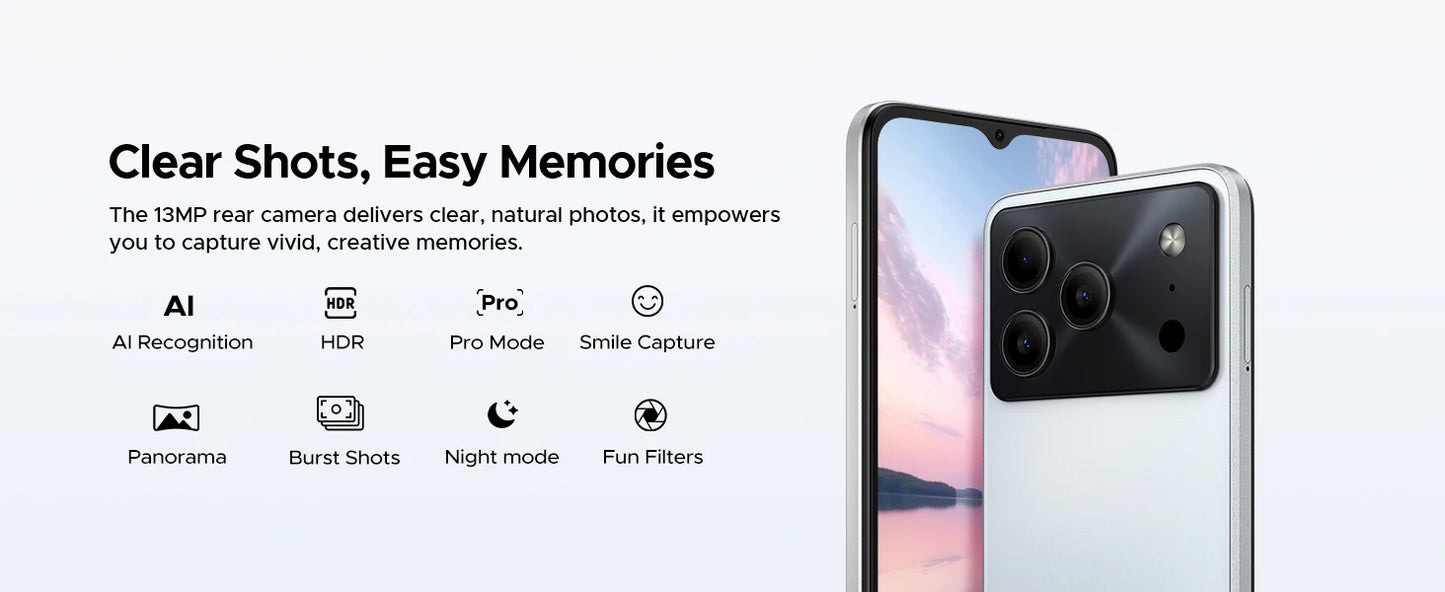 DOOGEE Note56 Pro Android 16 Gemini AI "battery 6150 mAh 32 Go RAM (4 + 28) 128 Go ROM Support Widevine L1