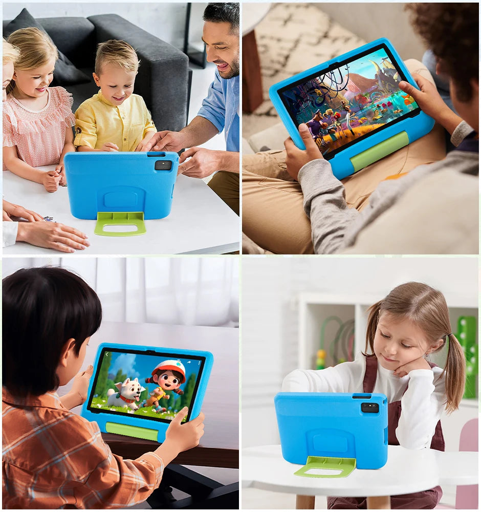 Kids Tablet, 10.1-inch Children 2025 Android 15 Tablets with Eye Protection Screen, 8GB(4+4GB) RAM 64GB Storage, 5000mAh Battery