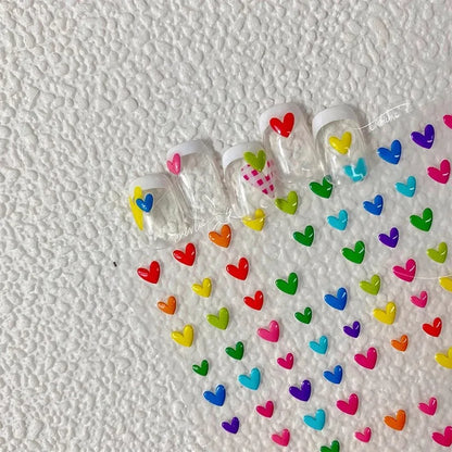 Line Flower Powder Blusher Love Heart High Quality Jelly Series Adhesive Nail Sticker Nail Art Decoration Decals Design T-2830