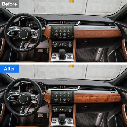 New·High Glossy Car Sticker Waterproof Car Internal Adhesive DIY Film Wood Grain Vinyl Decal Universal Auto Interior Accessories