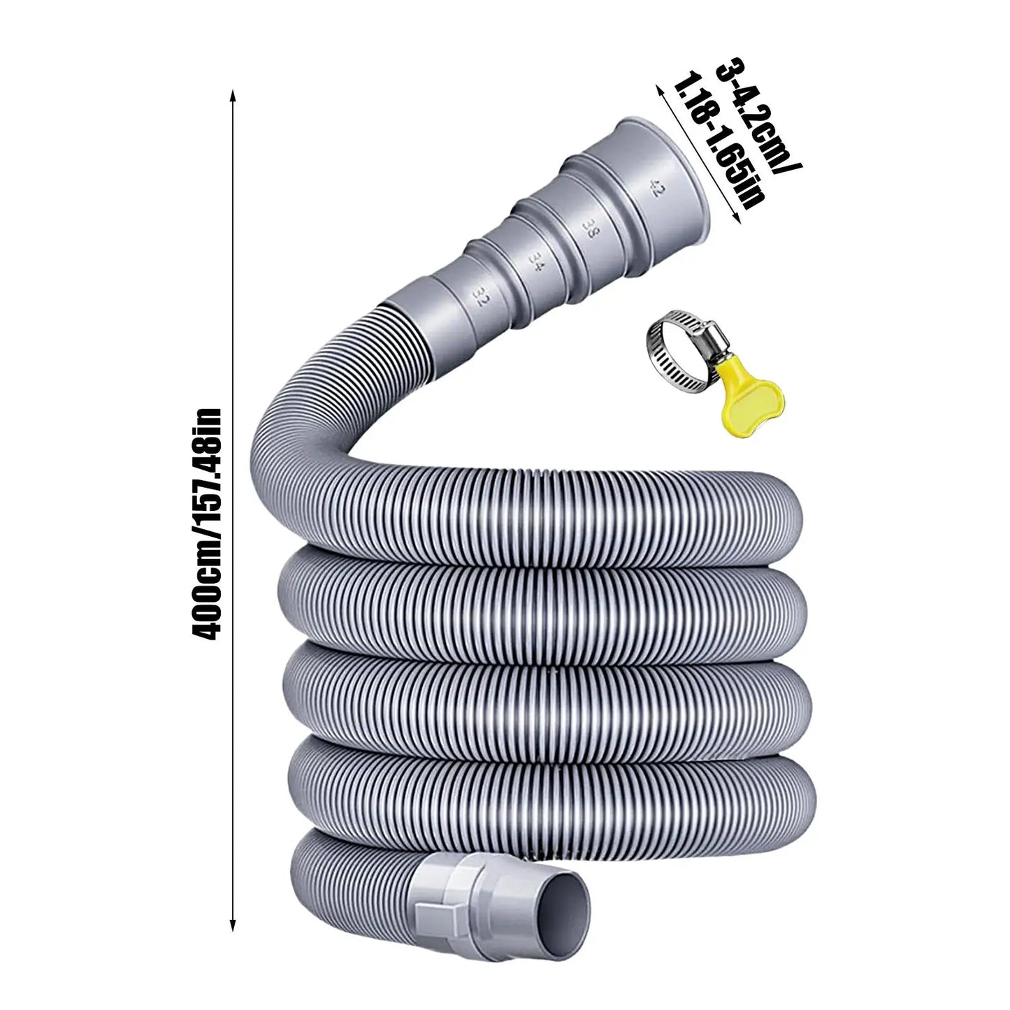 Foldable Caravan Sewer Plumbing Kit with Adjustable Adapter and Clamp Leak-Proof RV Hose Flexible drain hose for motorhomes