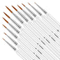10/11pcs Miniature Paint Brushes, Detail Tip Paint Brushes Set With Ergonomic Handle - Suitable For Acrylic Painting, Oil, Wat