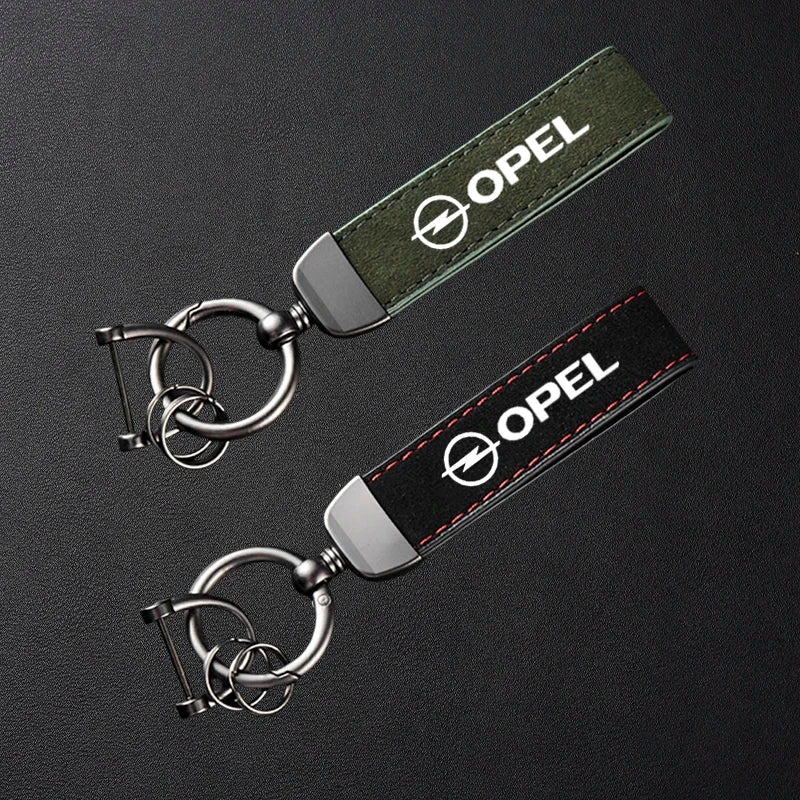 High-Grade Leather Suede Keychain Car Sport Keyring For Opel Astra H G J Insignia Mokka Zafira Corsa Vectra B C D Accessories
