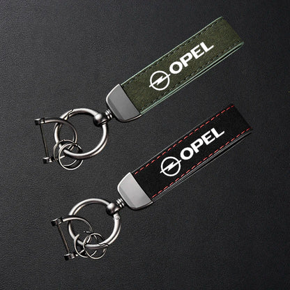 High-Grade Leather Suede Keychain Car Sport Keyring For Opel Astra H G J Insignia Mokka Zafira Corsa Vectra B C D Accessories