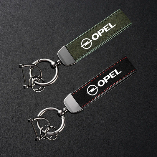 High-Grade Leather Suede Keychain Car Sport Keyring For Opel Astra H G J Insignia Mokka Zafira Corsa Vectra B C D Accessories