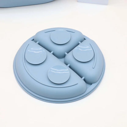 7pcs baby silicone tableware set, bib, dining plate, bowl with suction cup, 2-in-1 water cup, snack cup, wooden spoon and fork