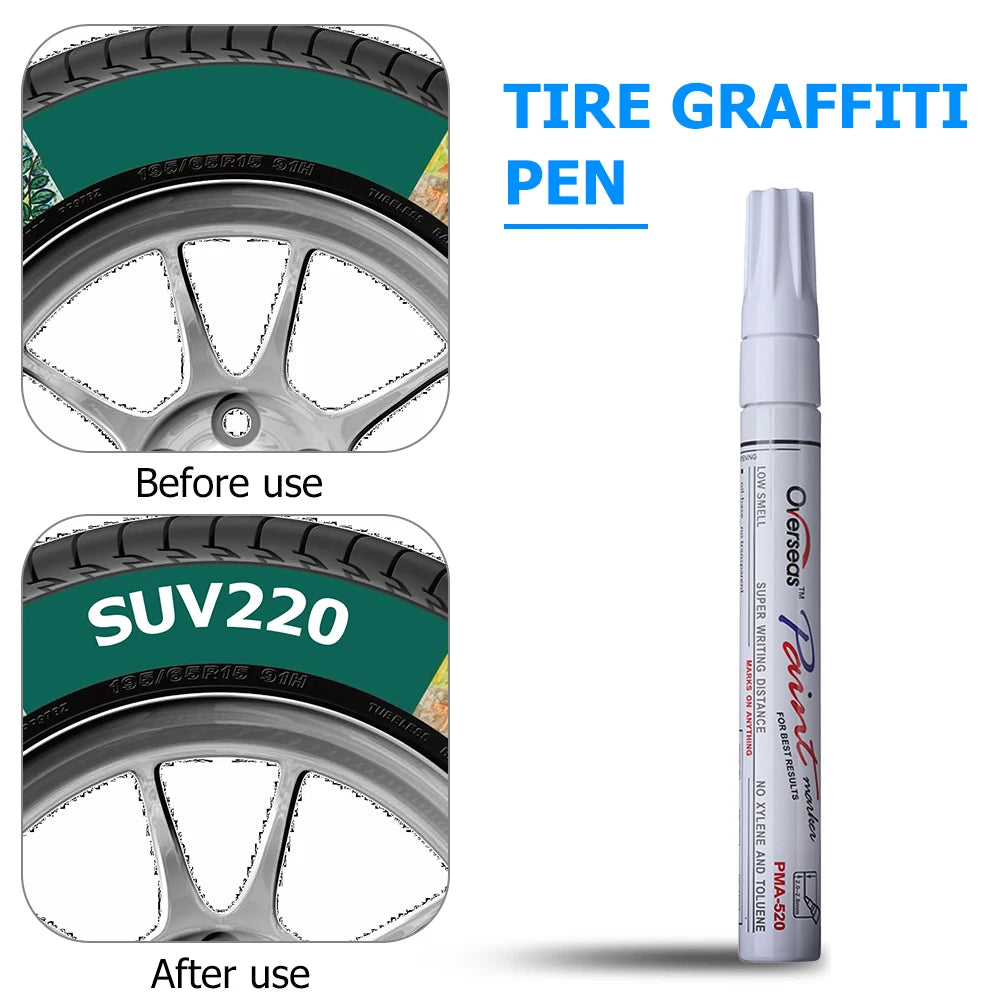Car Scratch Repair PenWaterproof Auto Touch Up Paint Pen Fill Remover Vehicle Tyre Paint Marker Clear for Car Styling Fix Care