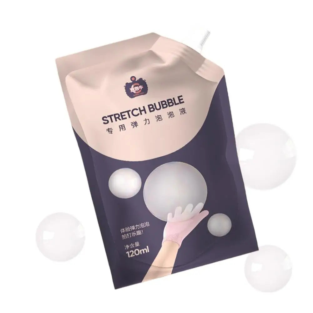 Smoke Bubble Stick Kit Rechargeable Mist Bubble Maker with Bubble Solution Gloves Charging Cable Smoky Bubble Liquid