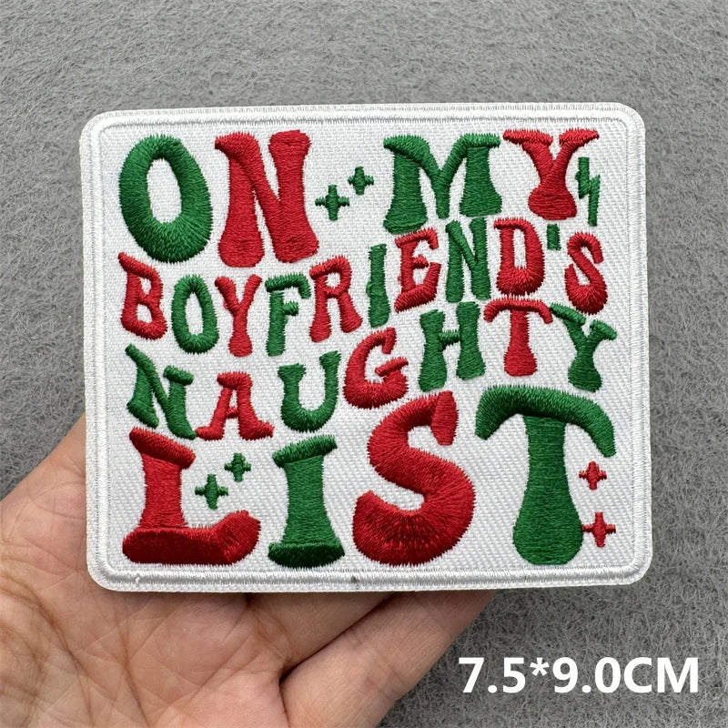 Cartoon Embroidered Patches For Clothing Slogan Letters Embroidery Patch For Clothes Iron On Patches On Clothes Jackets DIY