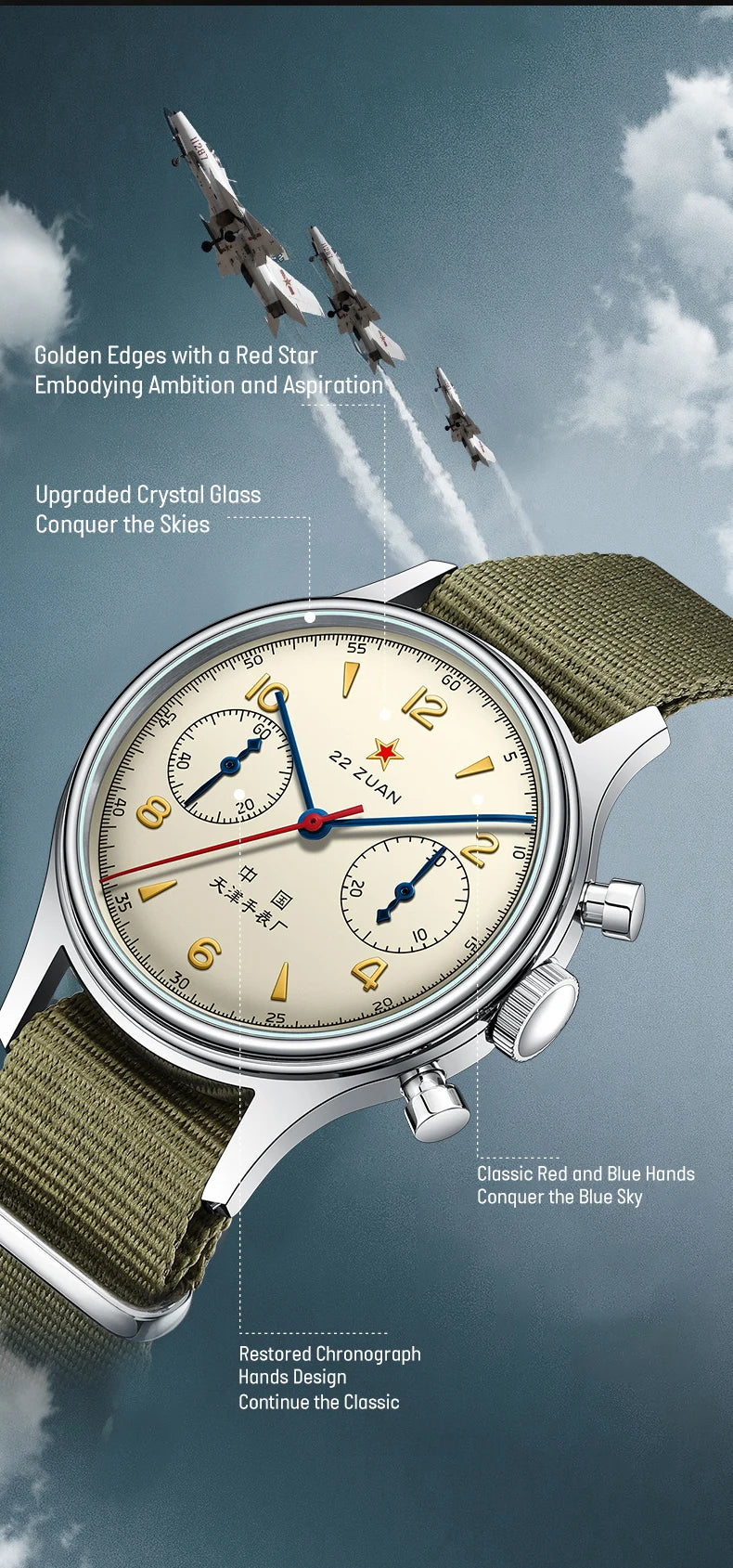 Seagull 1963 International Edition Watch for Men Chronograph Manual Winding Mechanical Watches Original ST1901 D304 Memorial