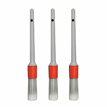 Lucullan Super Soft Synthetic Bristle Detailing Brushes Set PP Handle For Wheels,Tires, Engine Bay, Leather Seats, Door Panels