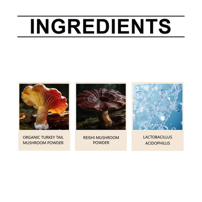 Turkey Tail Mushroom Powder for Dogs, Bacon Flavor Pet Immune Support Joint Hip Gut Health Supplement, Skin Coat Care Powder