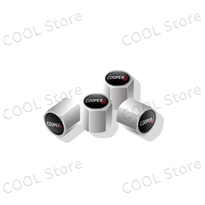 4Pcs Car Styling John Cooper Works Emblem Auto Wheel Tire Air Valve Caps Dust Cover For Mini Cooper S Logo R52 R53 R58 F55 F56