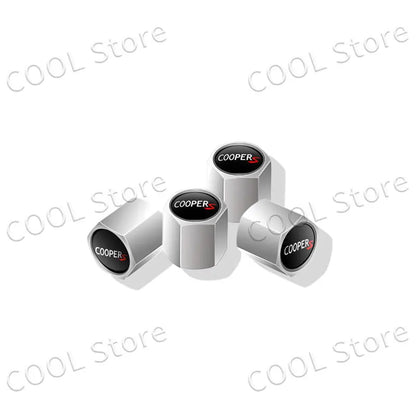 4Pcs Car Styling John Cooper Works Emblem Auto Wheel Tire Air Valve Caps Dust Cover For Mini Cooper S Logo R52 R53 R58 F55 F56