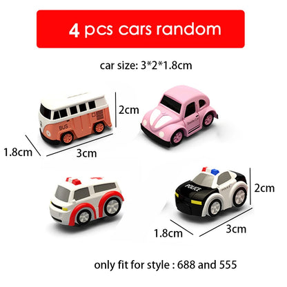 Racing Rail Car Model Educational Toys Children Track Adventure Game Brain Mechanical Interactive Train Animals Space Rocket Toy