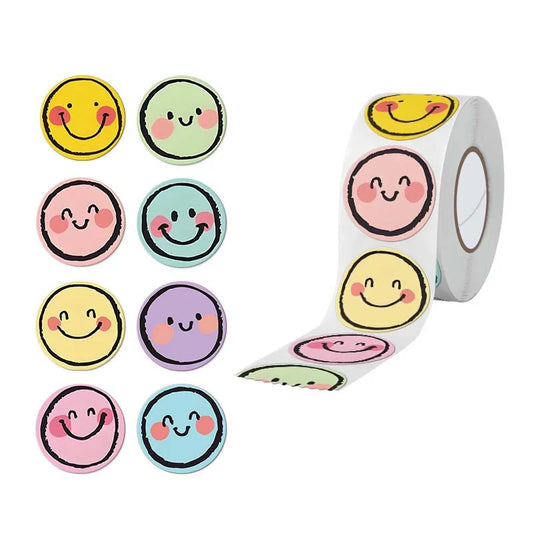 100-500pcs Cute Reward Stickers for Kids School Supply - DIY Thank You Sealing Labels Stationery Toy Game Tags for Teachers Gift