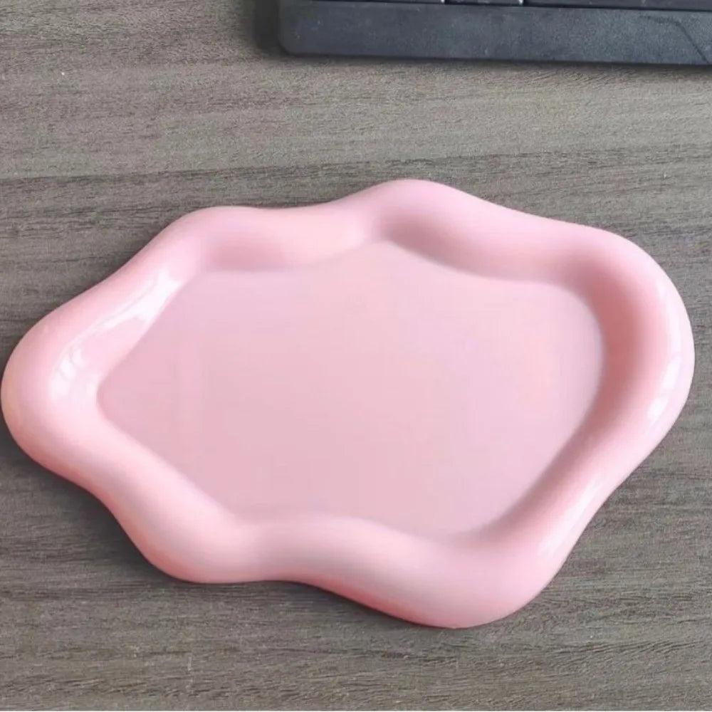 Creative Plastic Jewelry Tray Mini Cloud Shape Storage Plate Jewelry Display Plate Watches/Keys Storage