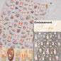 Lovely Animal Graffiti Cat Claw Rabbit Bunny Bear Dog Flower Fruit Dim Sum Candy Sunflower Adhesive 5D Nail Art Stickers Decal