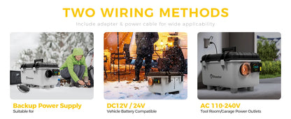 8KW Diesel Heater 12V/24V/110-240V Diesel Night Heater With Bluetooth App&Display&Remote Control For Tent Camping RV Car Heater