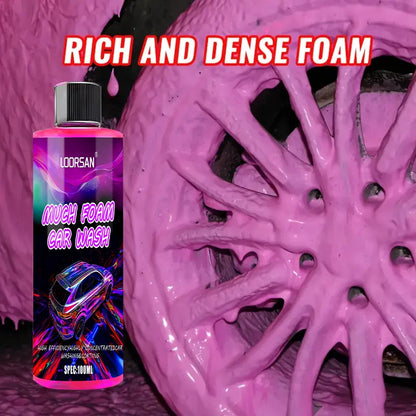 LOORSAN Pink High-Foam Car Wash Shampoo, Thick Snow Foam Cleaning Soap for Gentle Deep Cleaning & Gloss Enhancement