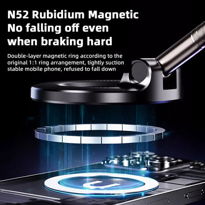 K007 Magnetic Phone Holder 360° Three-Axis Folding Car Mount Strong Magnet Dashboard Desk Stand for iPhone 16 15 Xiaomi Samsung