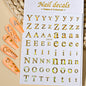 3D Glittery Gothic Letter Design Nail Art Stickers Uppercase Alphabet Letters Artistic Designs DIY Nail Art Decals Decoration #1