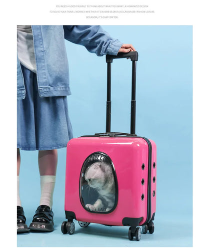 2026 New Multi Functional Small Pet Breathable Box, Cat Suitcase, Comfortable Outdoor Pet Suitcase, Travel Suitcase