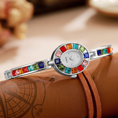 Luxury Rhinestone Women Watches Fashion Bracelet Band Ladies Quartz Watch Reloj Mujer Girls Clock Gift（Without Box）