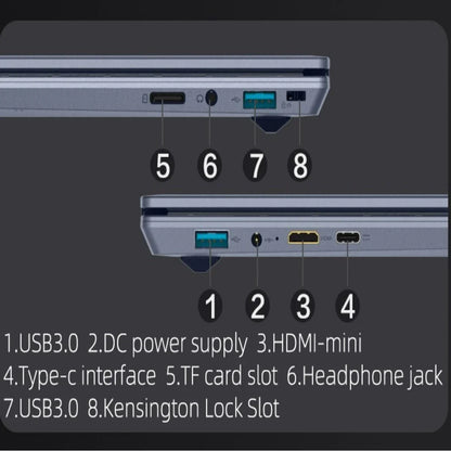 CARBAYTA Intel N9095 Laptop 16 inch IPS Screen ,16GB RAM ,  Office Learning Computer Windows 11 Pro Face unlock Gaming Notebook