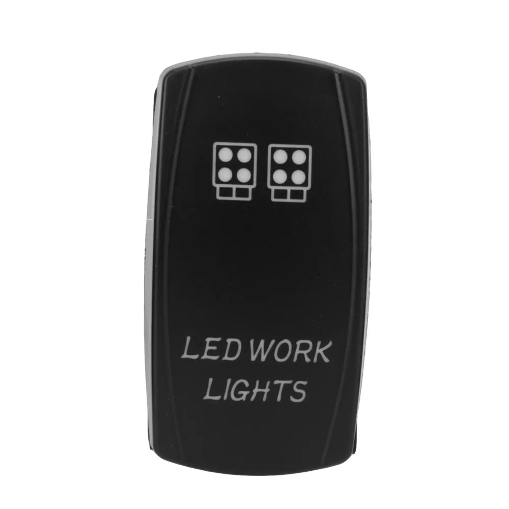 1pc 5 Pin Marine Switch SPST Carling Switch Car Boat Truck Rocker Switch 12V 24V ON-OFF Blue LED Waterpoof