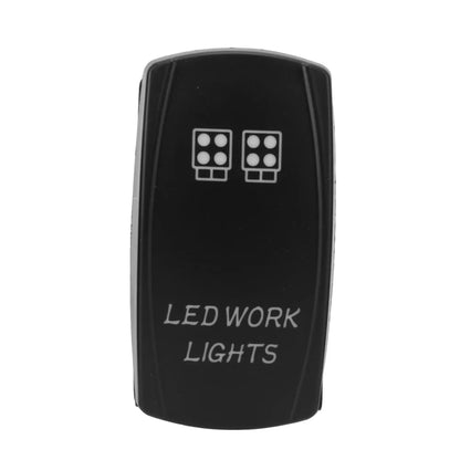 1pc 5 Pin Marine Switch SPST Carling Switch Car Boat Truck Rocker Switch 12V 24V ON-OFF Blue LED Waterpoof
