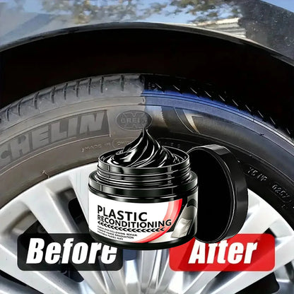 Car Plastic Care Paste Renovates Polishes Interior and Exterior Plastics Dustproof Dirt-Resistant and Adds Shine