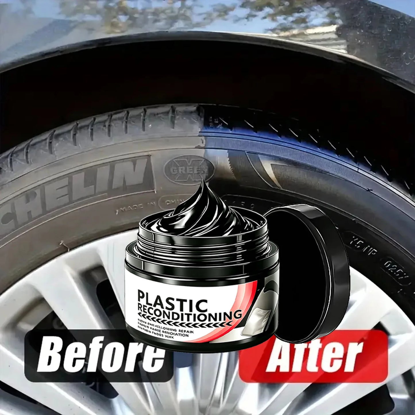 Car Plastic Care Paste Renovates Polishes Interior and Exterior Plastics Dustproof Dirt-Resistant and Adds Shine