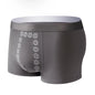 Men’s Boxer Shorts Non-Marking Mid Waist Anion Technology Comfort Underwear Breathable Massage Design Black Men’s Underpants