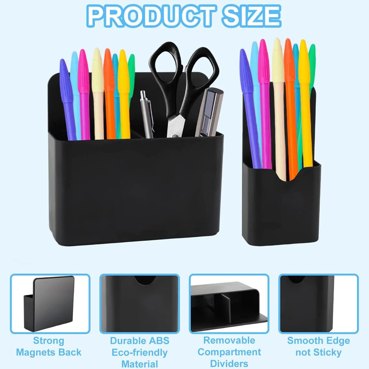 Magnet Pen Holder Magnetic Pen Cup Pencil Holder Fridge Pen Holder Storage Organizer Marker Holder For Refrigerator Cabinet