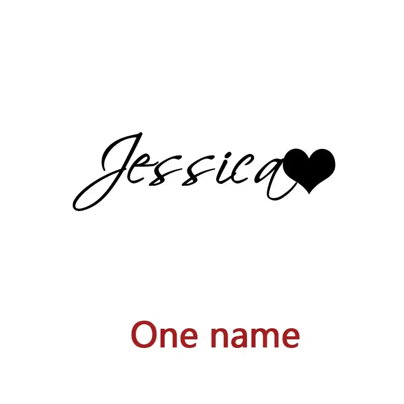 Personalized Two Name Necklaces With Heart Stainless Steel Custom Letter Couple Necklace Choker  Stainless Steel Wedding Gift