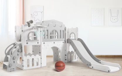 Children's Slide Outdoor Indoor Domestic Baby Sports 8 in 1 Slide Playset Family Multifunction Amusement Park Toys