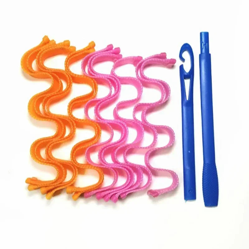 Heatless Hair Curles 10/12/18pcs No Heat Hair Rollers Volume Curles Women Hair Curlers Soft Flexirods Rolller Curling Hairs Tool