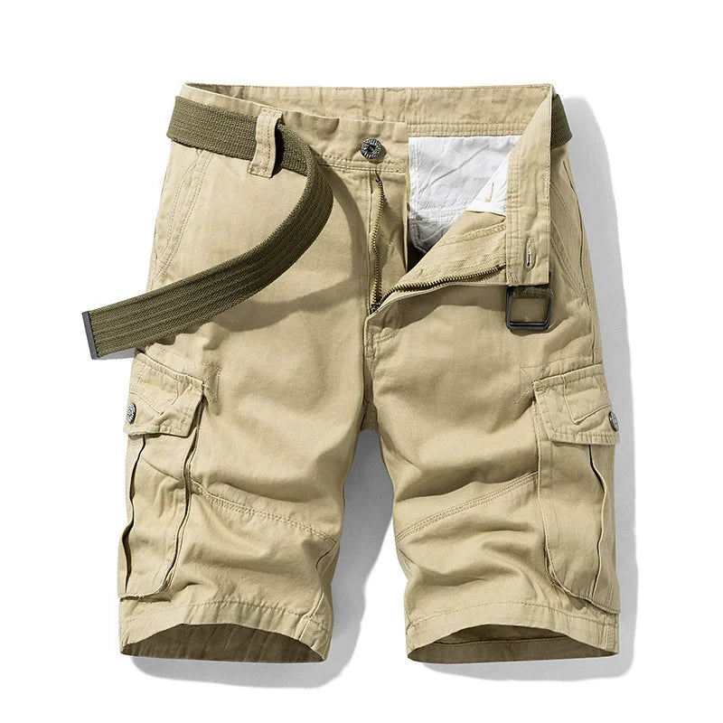 2026 Summer Cargo Short Men Fashion Casual Shorts Mens Military Cargo Pocket Pants Cotton Male Tactical Shorts No Belt Plus Size