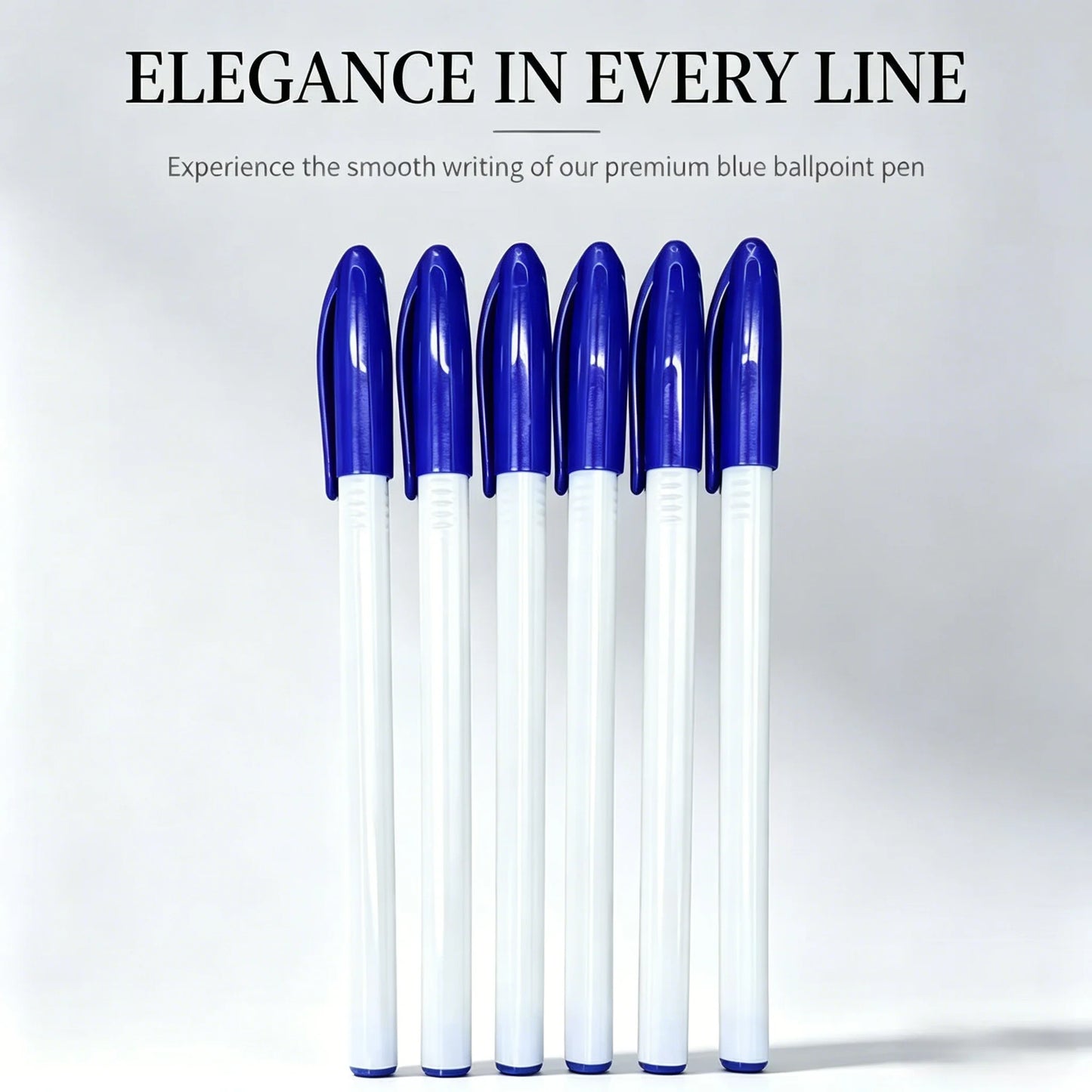 12/6pcs Blue Ballpoint Pen, 1.0mm Smooth Writing